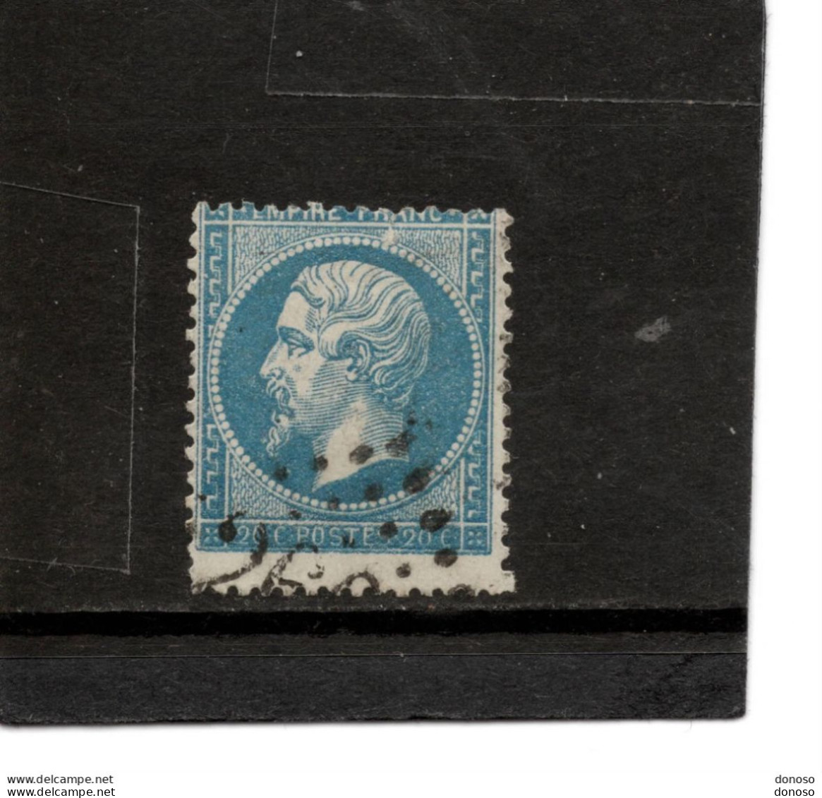 FRANCE 1862 NAPOLEON III Yvert  22 Oblitéré Gros Chiffre PIQUAGE - 1862 Napoléon III