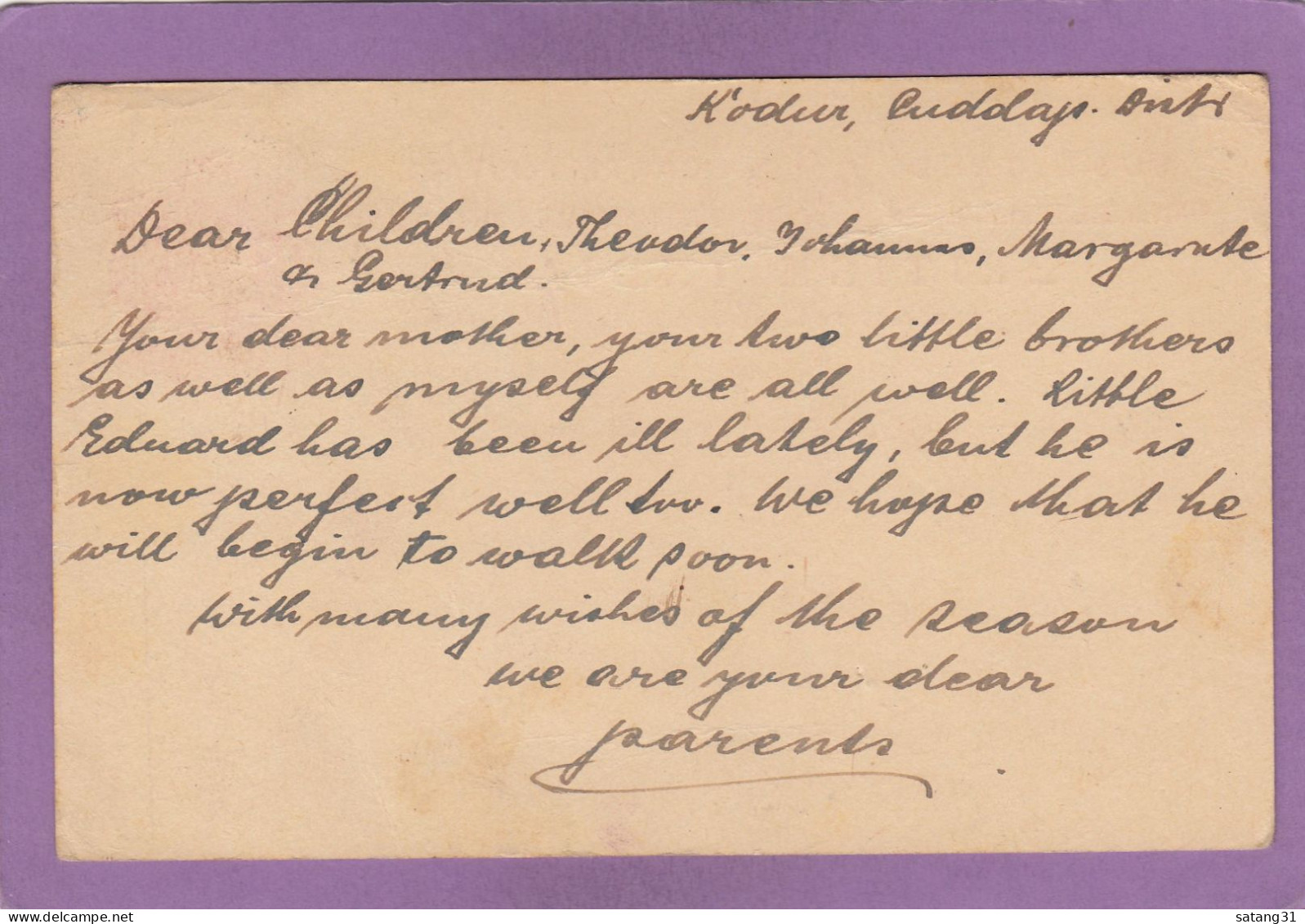 ENTIER POSTAL DE BOMBAY POUR L'ALLEMAGNE,CACHET DE CENSURE DE BOMBAY,1914. - 1902-11  Edward VII