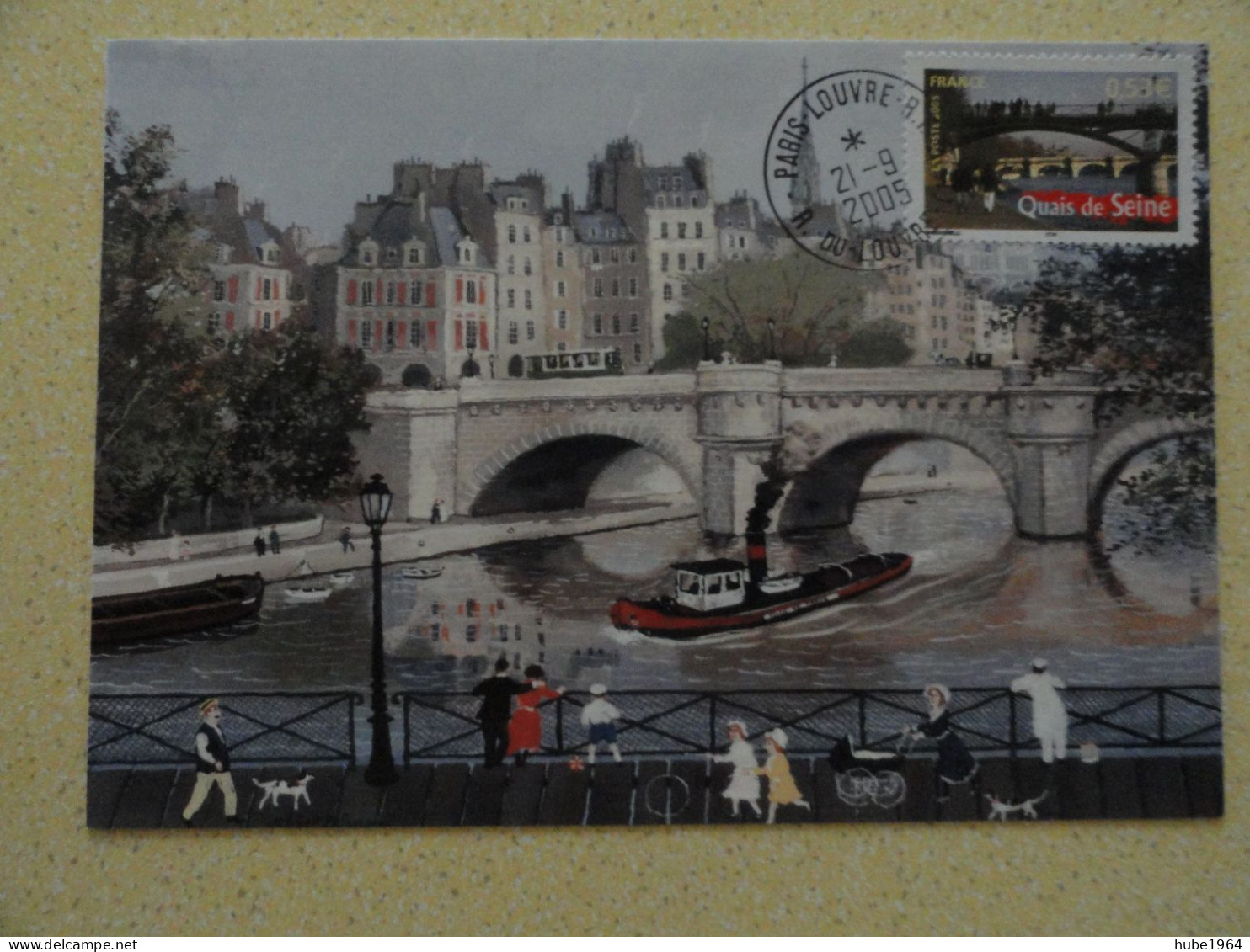 CARTE MAXIMUM CARD PONT DU QUAI DE SEINE OBL ORD PARIS LOUVRE FRANCE - Ponts