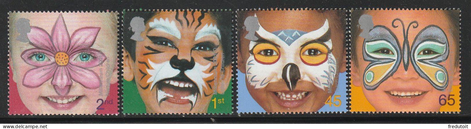 GRANDE BRETAGNE - N°2217/20 ** (2001) Droits De L'enfant - Unused Stamps