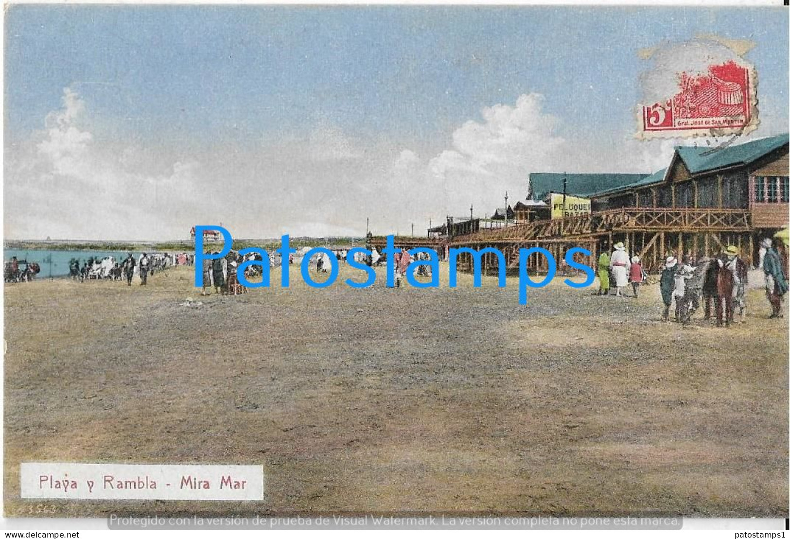 227524 ARGENTINA BUENOS AIRES MIRAMAR PLAYA Y RAMBLA POSTAL POSTCARD - Argentina