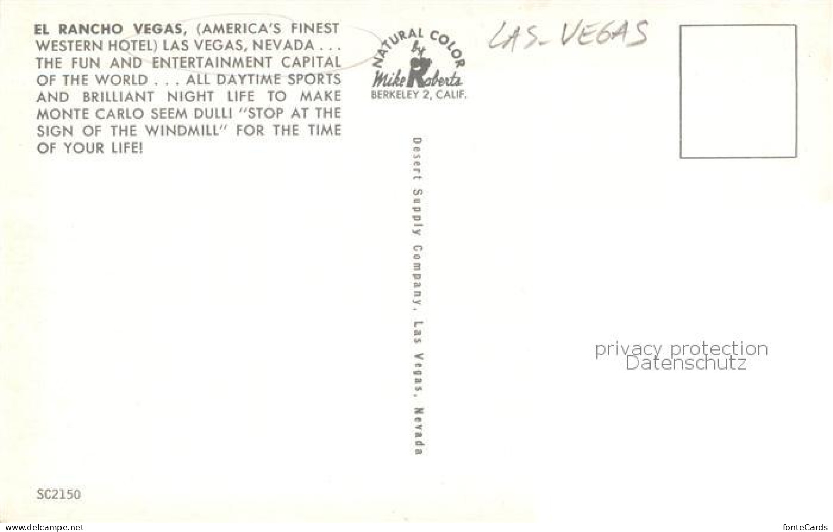 73763092 Las_Vegas_Nevada El Rancho Vegas Hotel - Autres & Non Classés