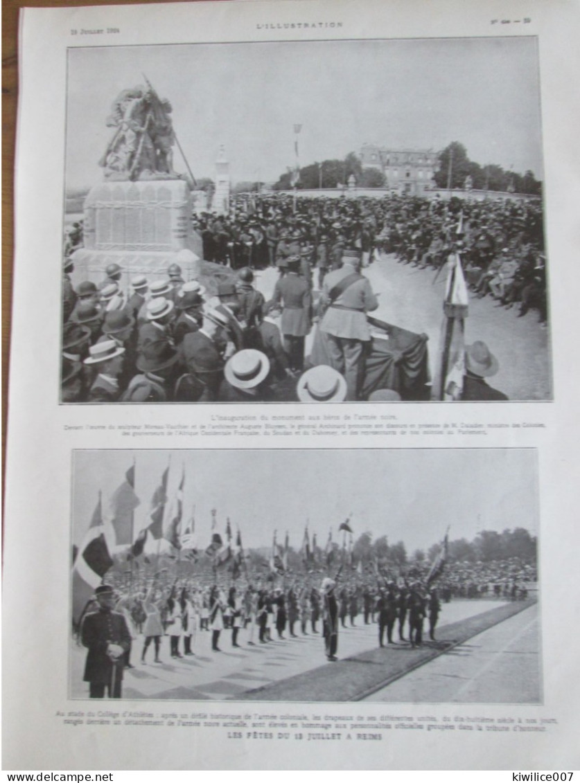 1924 Les Fetes Du  14 Juillet  à REIMS   Armée Noire - Unclassified