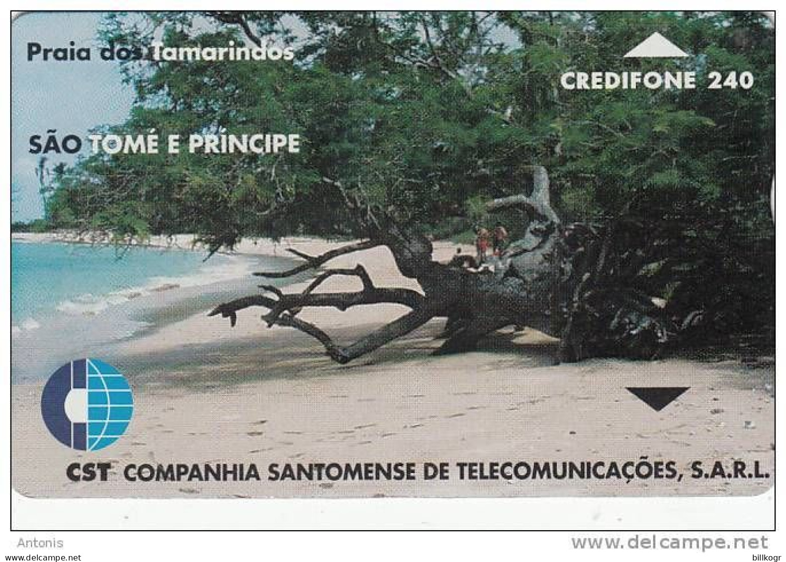 SAO TOME & PRINCIPE - Tamarinds Beach, CN : 911L, Tirage 4000, Used - São Tomé Und Príncipe