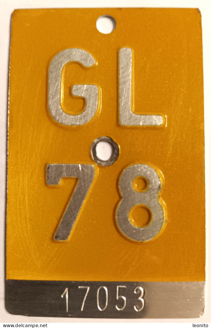 Velonummer Mofanummer Glarus GL 78 - Number Plates