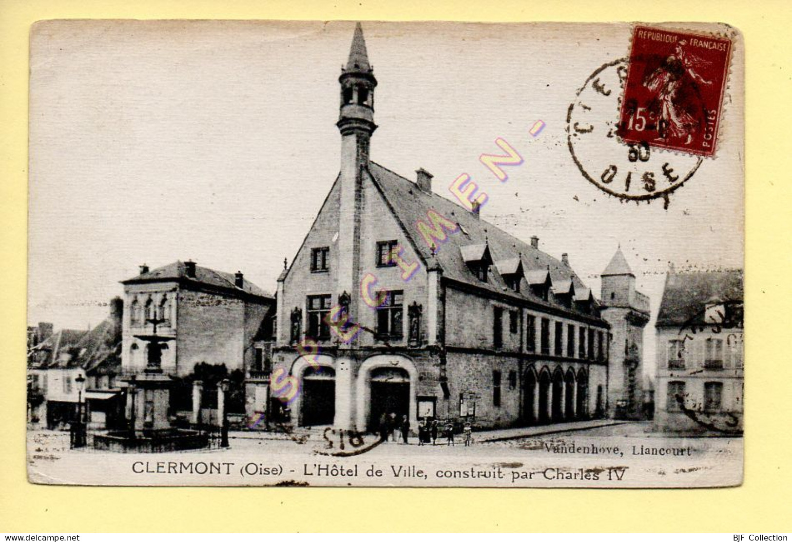 60. CLERMONT - L'Hôtel De Ville Construit Par Charles IV (animée) (voir Scan Recto/verso) - Clermont