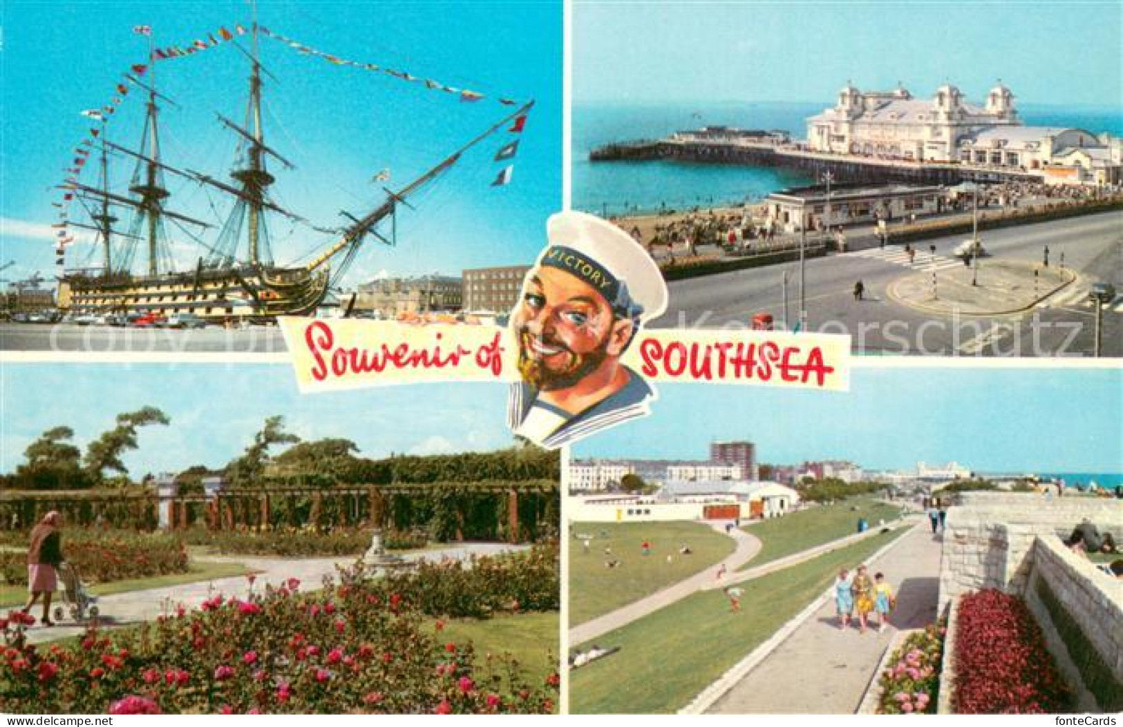 73761604 Southsea HMS Victory Rose Gardens South Parade Pier Wallet Gardens Sout - Autres & Non Classés