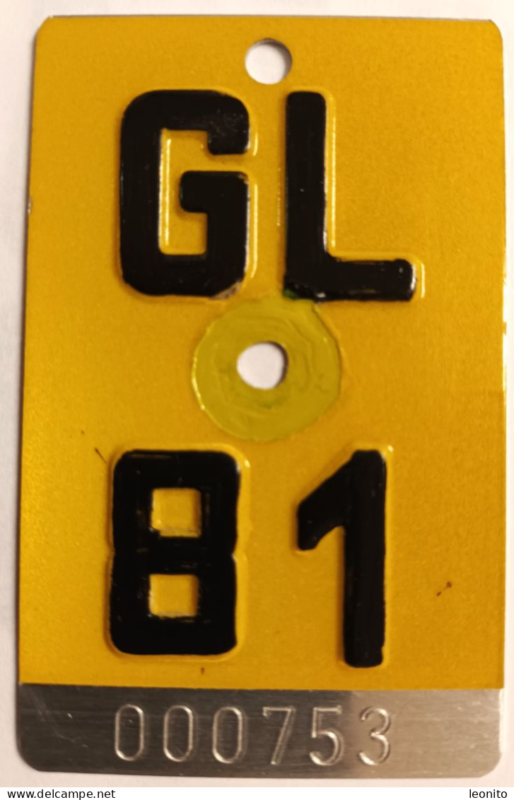 Velonummer Mofanummer Glarus GL 81 - Number Plates