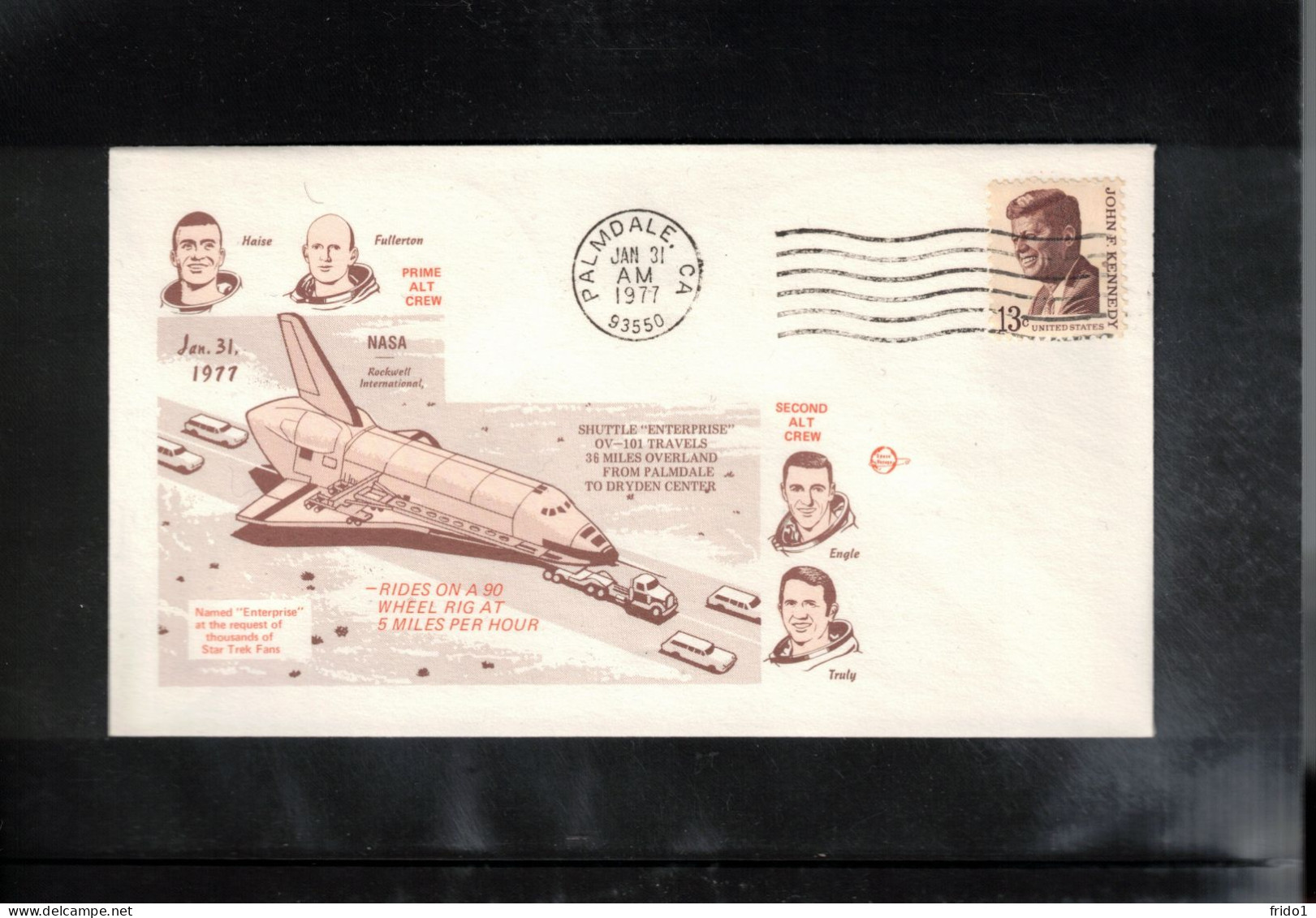 USA 1977 Space / Weltraum Space Shuttle Enterprise Interesting Cover - USA