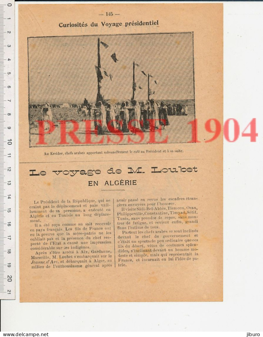 2 Vues 1904 Voyage M Loubet En Algérie Kreider Chefs Arabes Humour Métier Cocher Restaurateur (Modeste) Magny Restaurant - Non Classificati