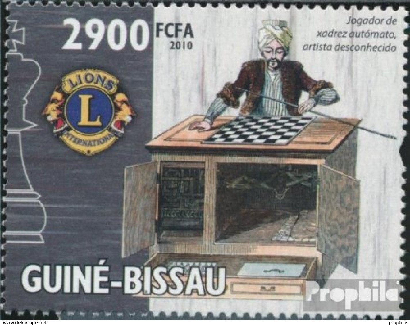 Guinea-Bissau 4622 (kompl. Ausgabe) Postfrisch 2010 Schach Im Kunst- Und Lions-Club - Guinea-Bissau