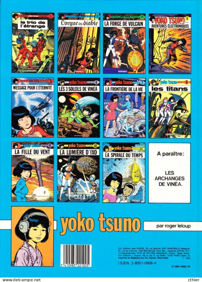 YOKO TSUNO - LA PROIE ET L'OMBRE - Edition Originale De 1982 N° 12 - Yoko Tsuno