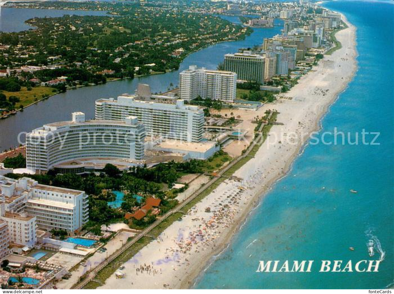 73757246 Miami_Beach Boardwalk Connects Hotels Along Miami Beach Air View - Altri & Non Classificati