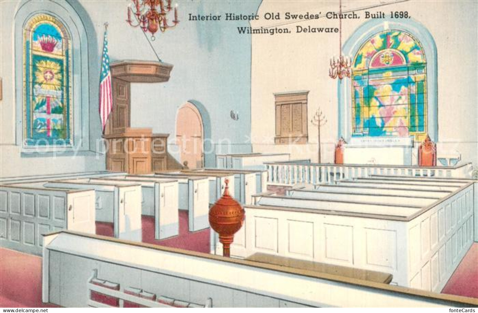 73755775 Wilmington_Delaware Interior Historic Old Swedes Church - Autres & Non Classés