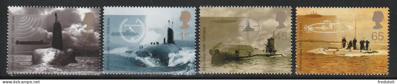 GRANDE BRETAGNE - N°2244/7 ** (2001) Royal Navy Submarine Service - Ungebraucht