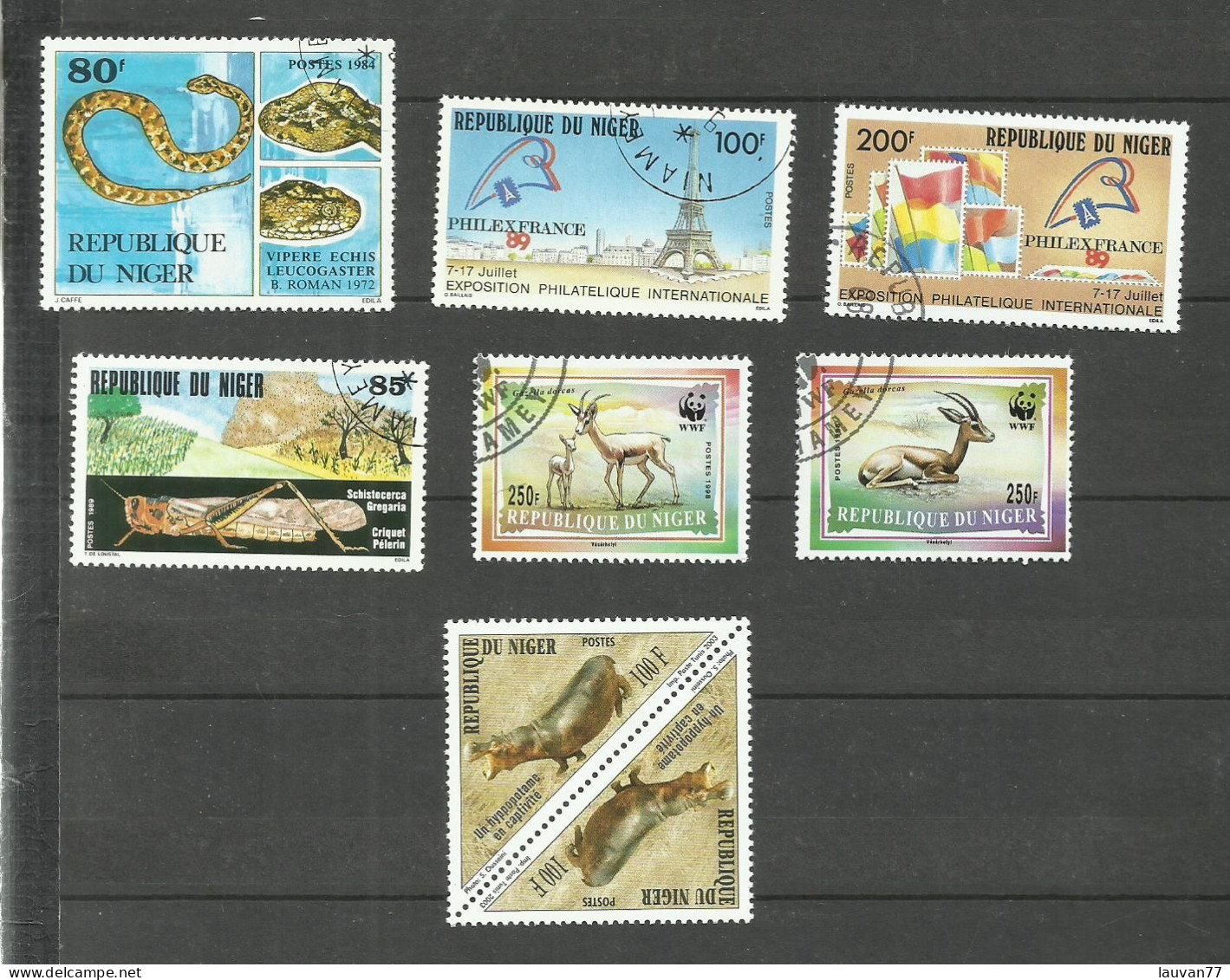 NIGER N°653, 775, 776, 779, 1167, 1169, 1655 Cote 4.50€ - Níger (1960-...)