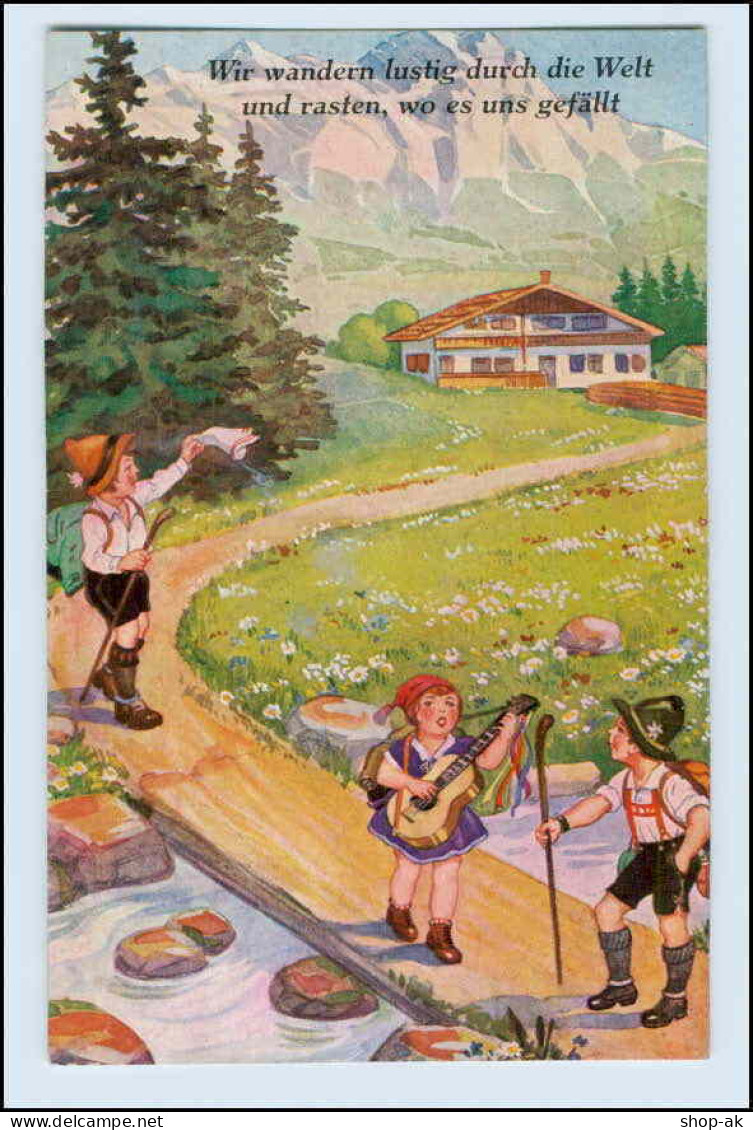 W3W43/ Kinder Wandern Schöne AK Ca.1930 - Sonstige & Ohne Zuordnung