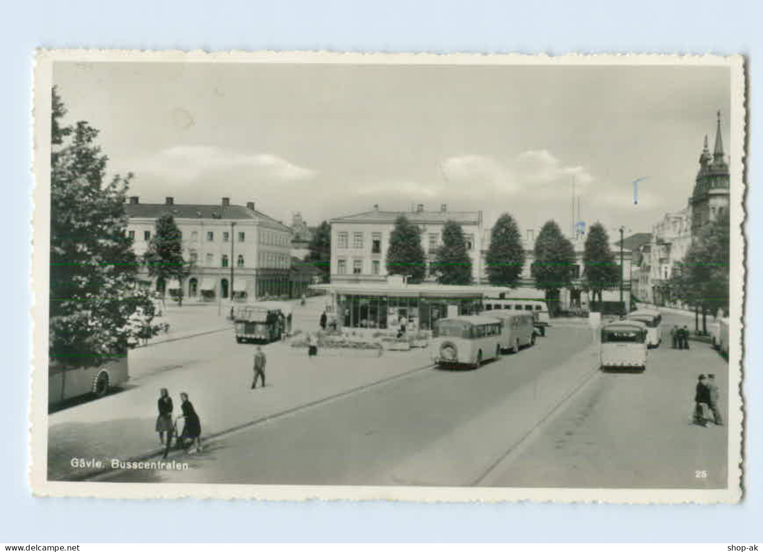 H728/ Gävle  Busscentralen Foto AK Ca.1955 - Suecia