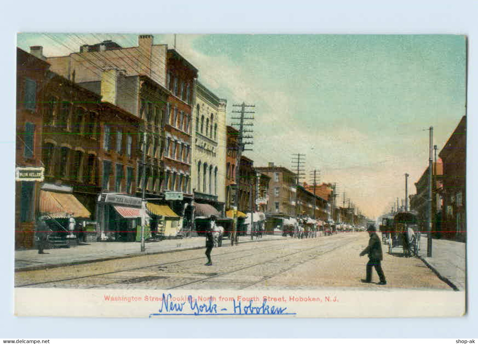 E461/ Hoboken N.J. Washington Street USA  AK Ca.1905 - Altri & Non Classificati