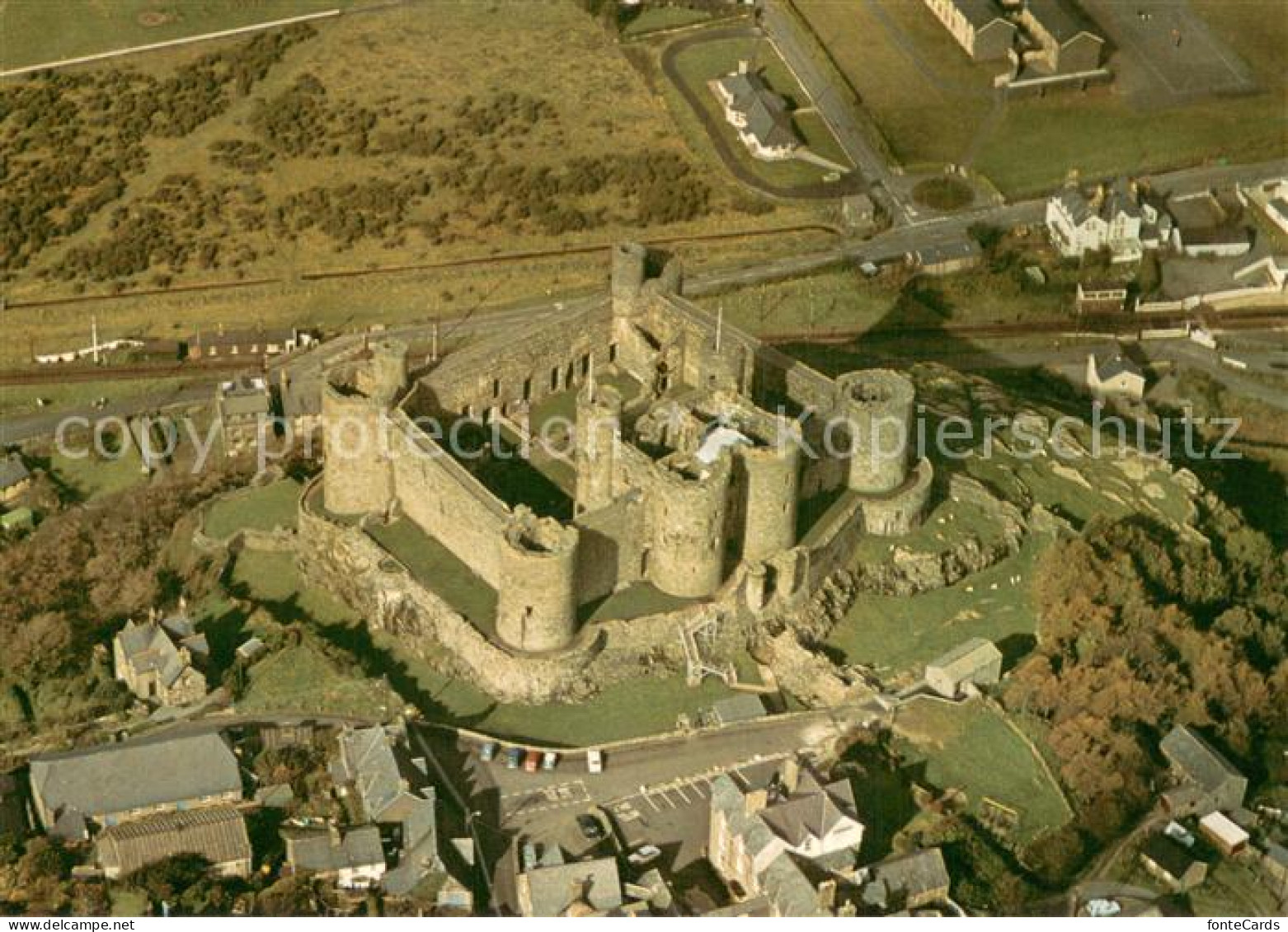 73740892 Gwynedd Wales Castell Harlech Air View Gwynedd Wales - Autres & Non Classés