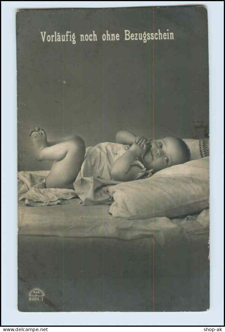W2K03/ Baby - Vorläufig Noch Ohne Bezugsschein Foto AK Ca.1914 - Sonstige & Ohne Zuordnung