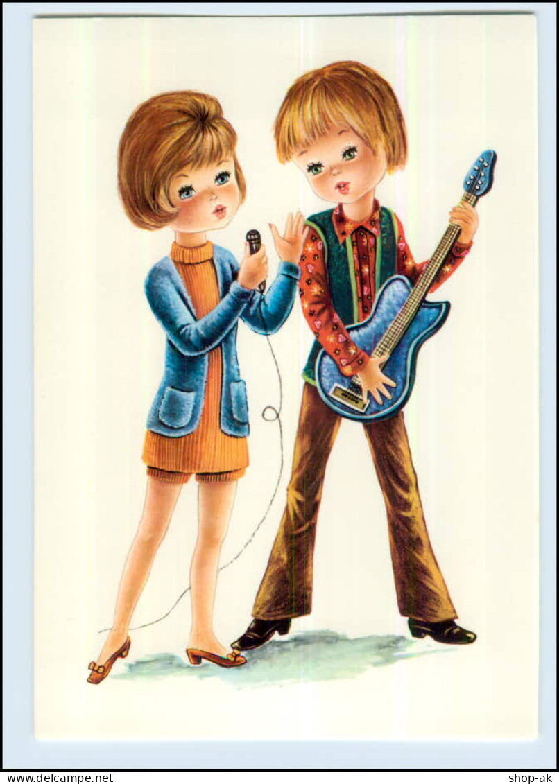 P2X39/ Kinder Teenager Mit Gitarre Schöne Krüger AK Ca.1965 - Sonstige & Ohne Zuordnung