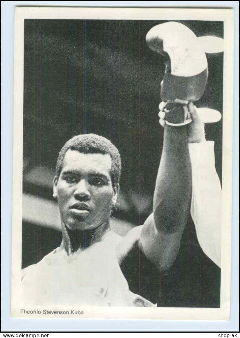 W8A18/ Boxen Schwergewicht Theofilo Stevensen Olympiasieger 1972 AK - Olympische Spelen