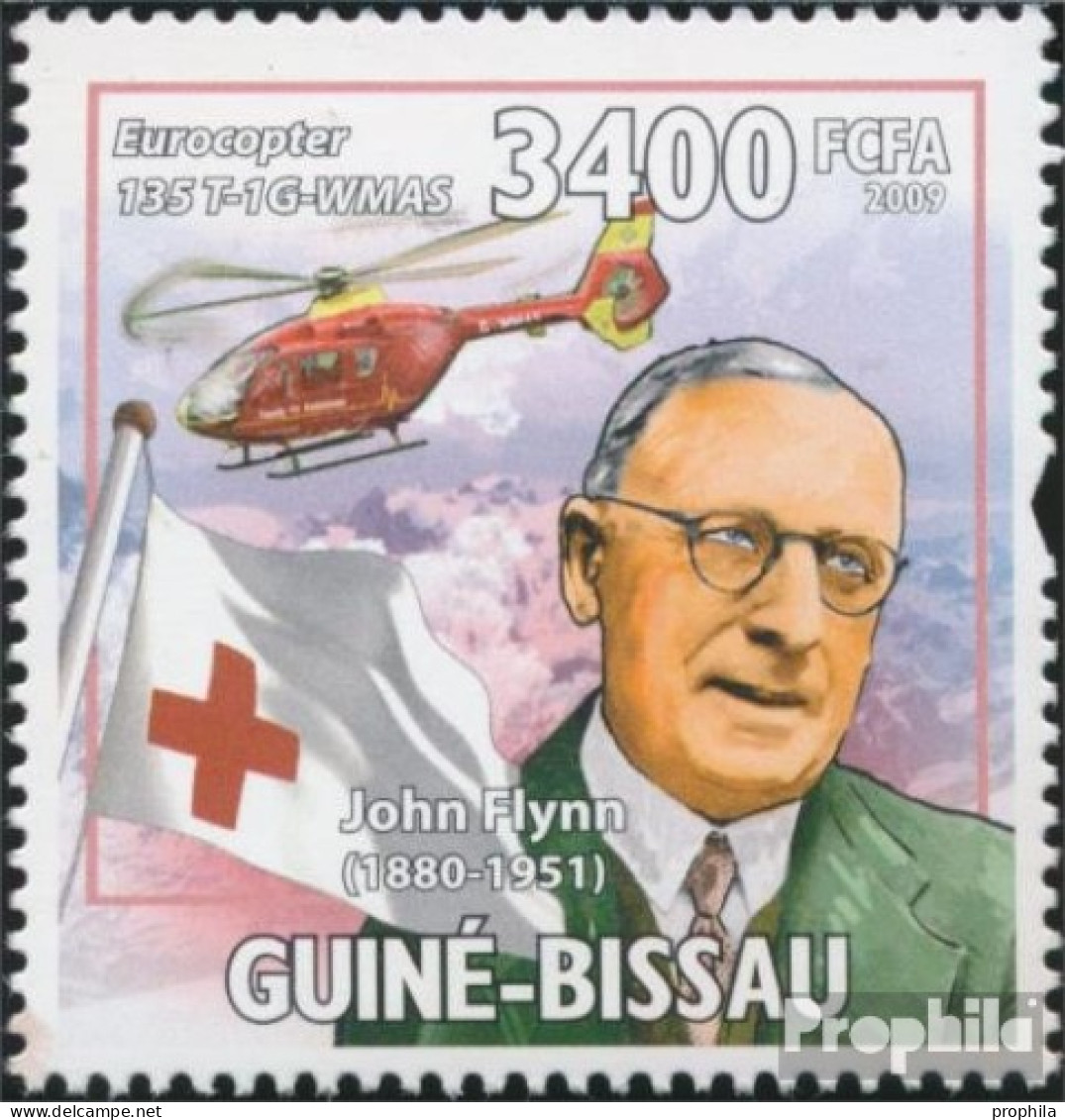 Guinea-Bissau 4520 (kompl. Ausgabe) Postfrisch 2009 John Flynn, Hubschrauber - Guinée-Bissau