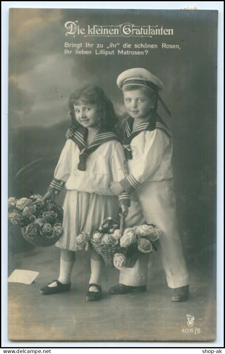 Y2617/ Kinder In Matrosen-Uniform Schöne Foto AK 1918 - Sonstige & Ohne Zuordnung