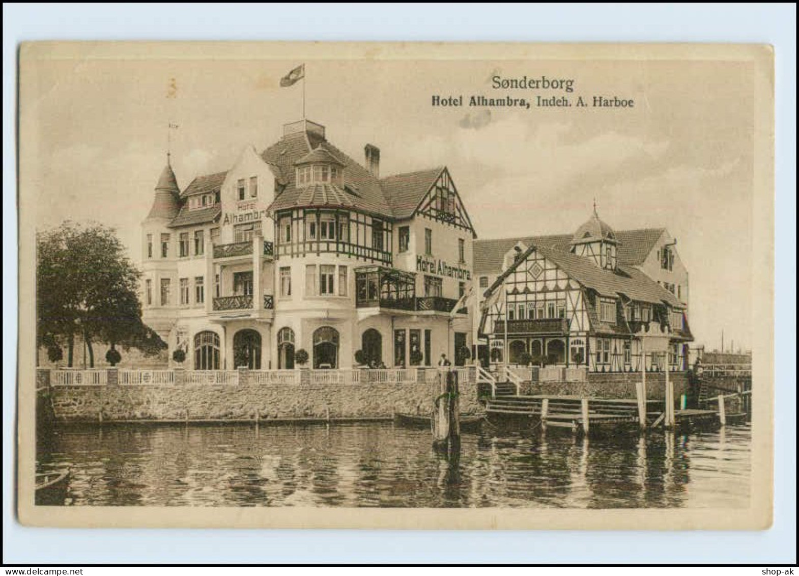 A3648/ Sonderborg Sonderburg Hotel Alhambra Nordschleswig Dänemark 1925 - Nordschleswig