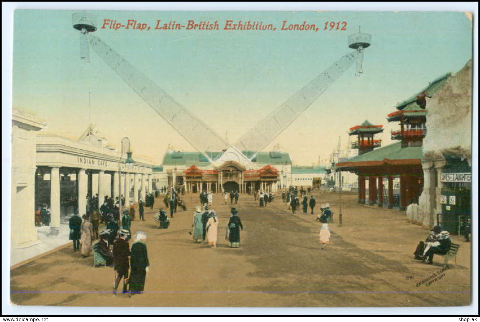 N4665/ London Großbritannien England Flip-Flap Latin-British Exhibition AK 1912 - Autres & Non Classés