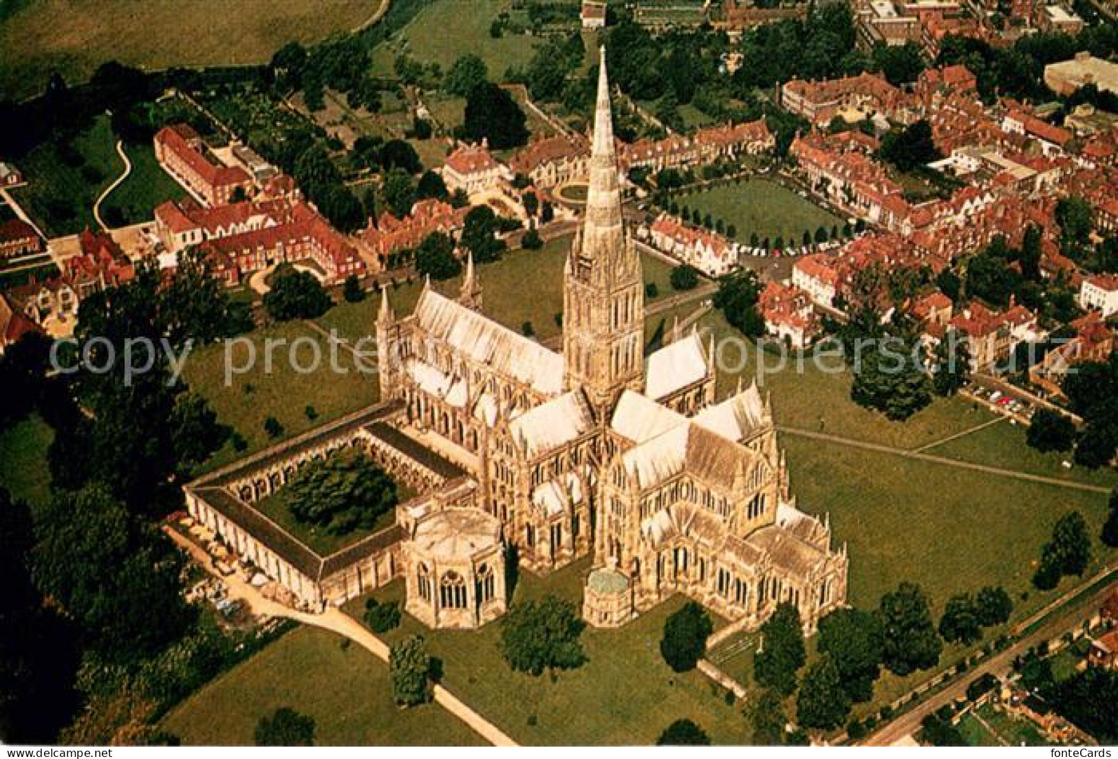 73740855 Salisbury Wiltshire Cathedral Aerial View  - Sonstige & Ohne Zuordnung