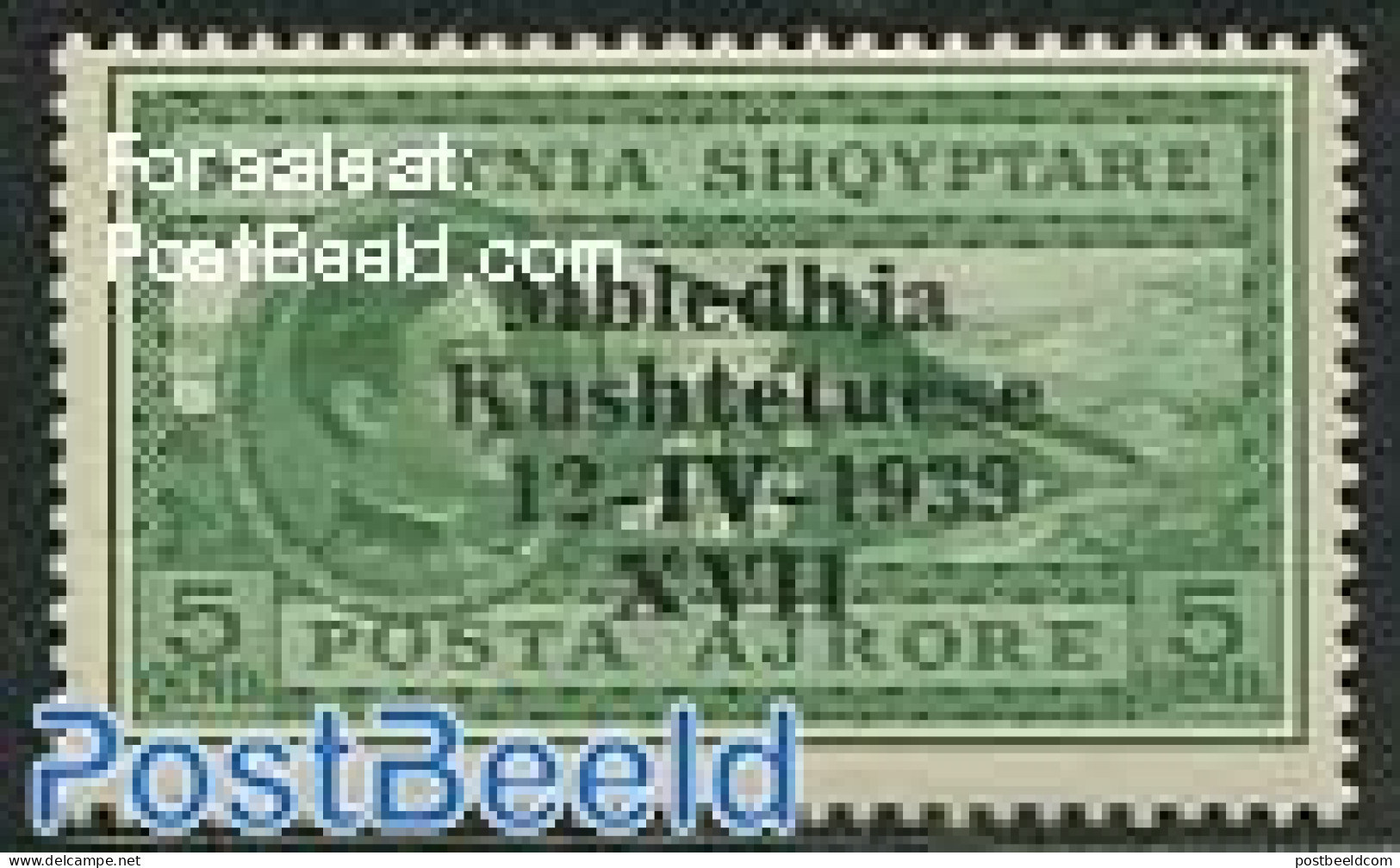 Albania 1939 5Q, Stamp Out Of Set, Mint NH - Albanië