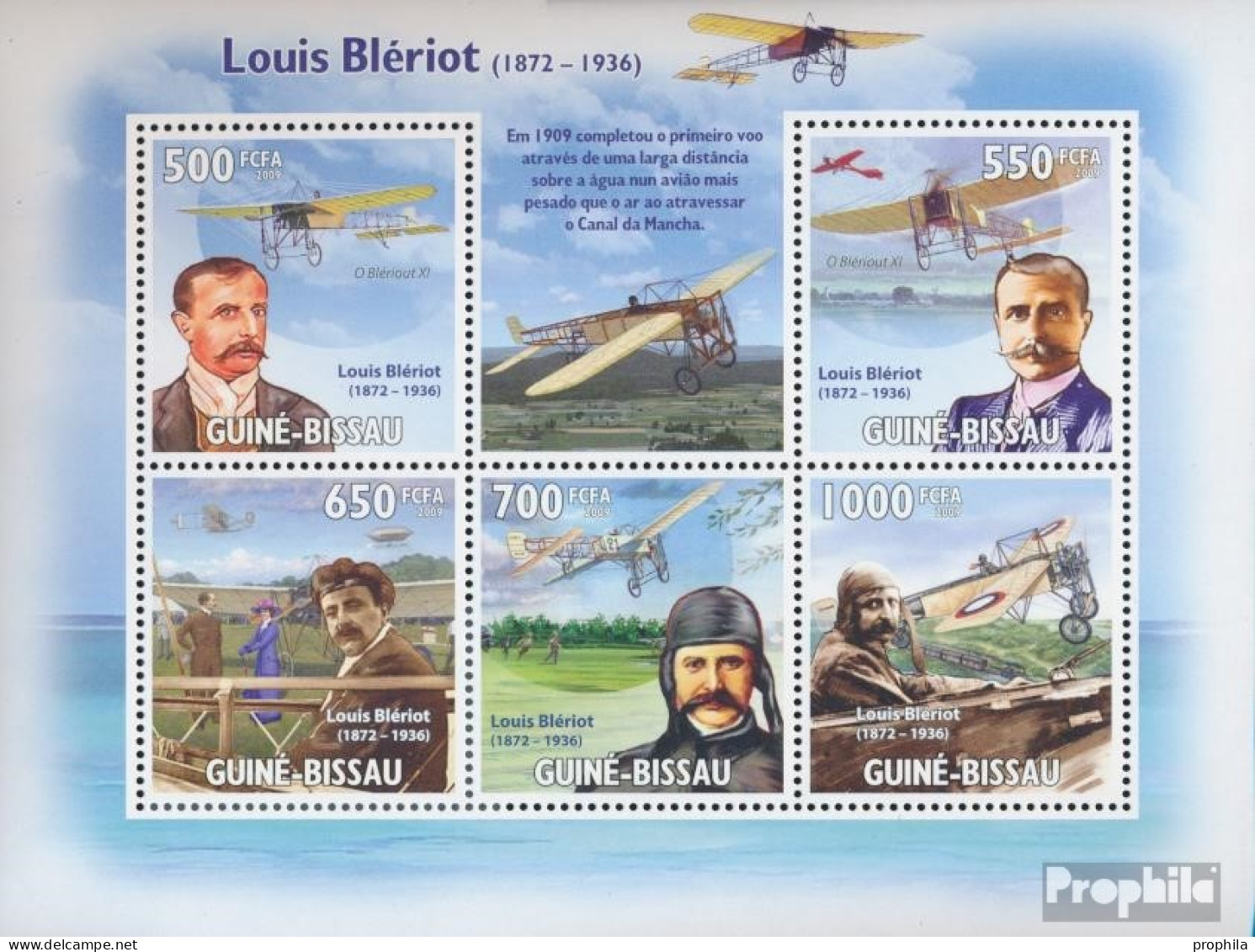 Guinea-Bissau 4509-4513 Kleinbogen (kompl. Ausgabe) Postfrisch 2009 Erster Flug über Ärmelkanal - Guinée-Bissau