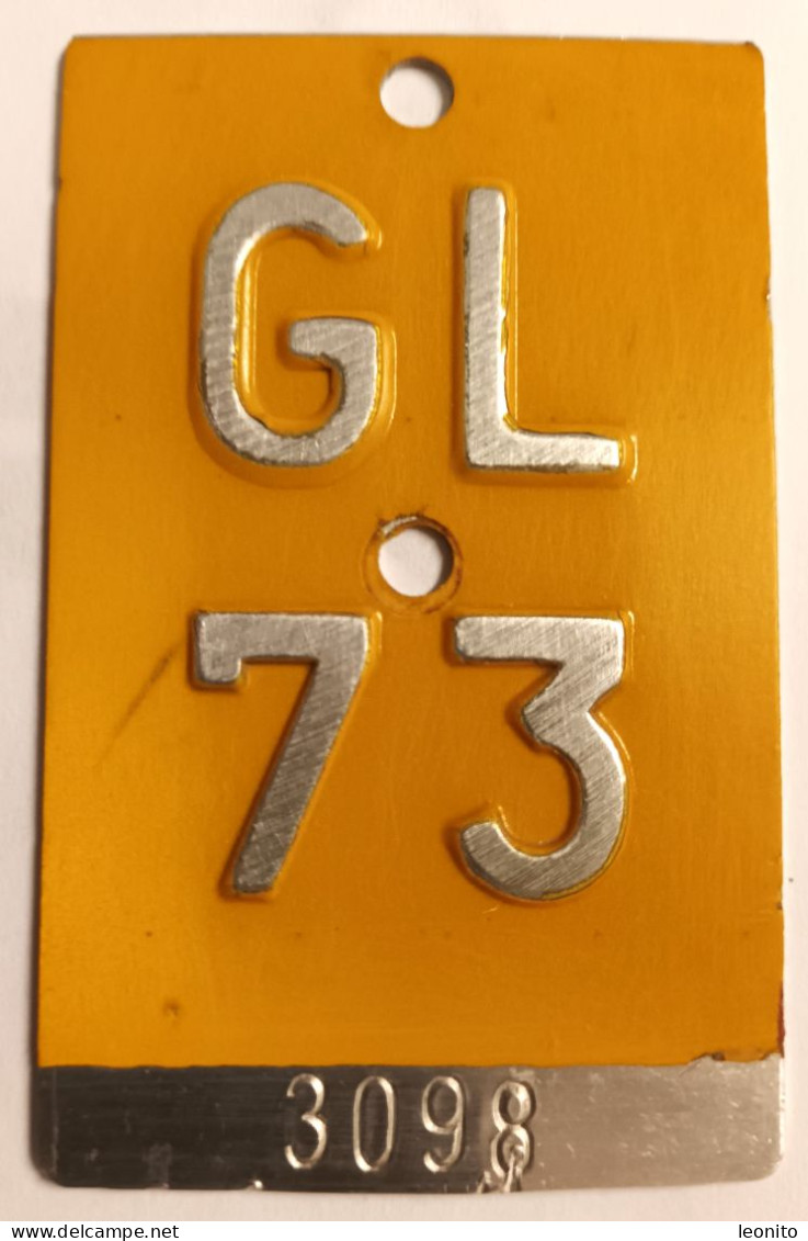 Velonummer Mofanummer Glarus GL 73 - Number Plates