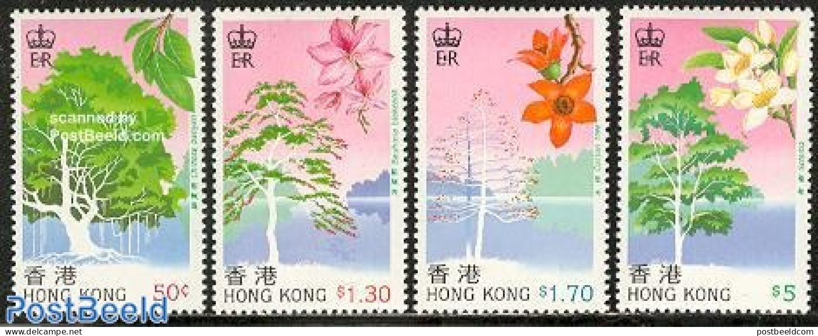 Hong Kong 1988 Trees 4v, Mint NH, Nature - Flowers & Plants - Trees & Forests - Ungebraucht