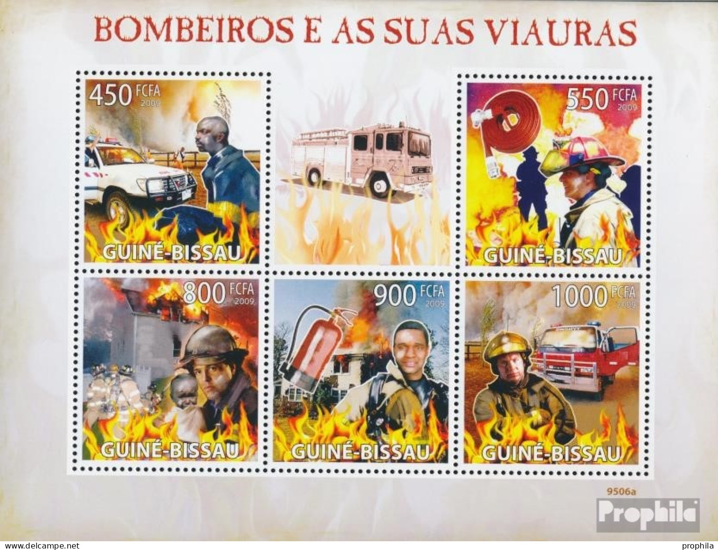 Guinea-Bissau 4402-4406 Kleinbogen (kompl. Ausgabe) Postfrisch 2009 Feuerwehr - Guinée-Bissau