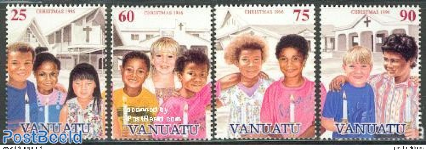 Vanuatu 1996 Christmas 4v, Mint NH, Religion - Christmas - Navidad