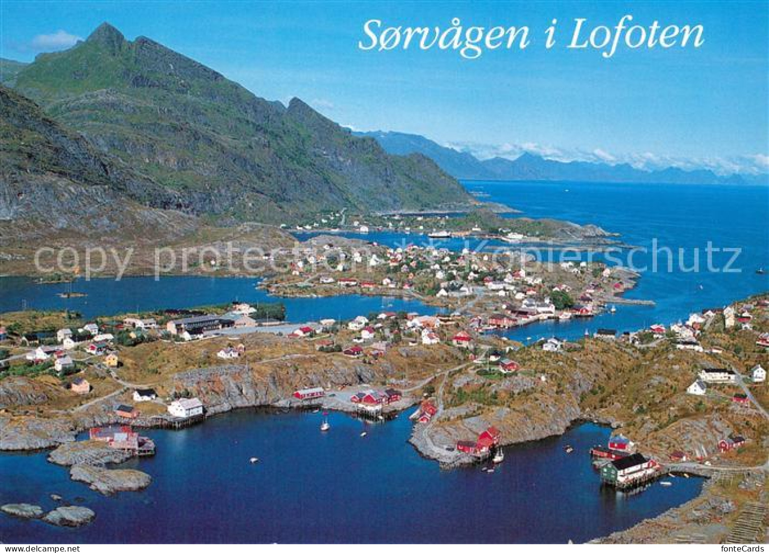 73720020 Sorvagen Lofoten Fliegeraufnahme Sorvagen Lofoten - Norvegia