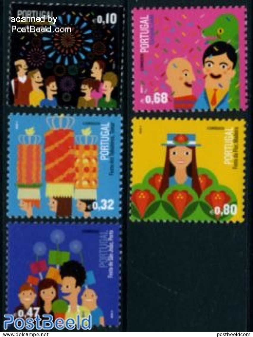 Portugal 2011 Tradional Festivals 5v, Mint NH, Various - Folklore - Unused Stamps