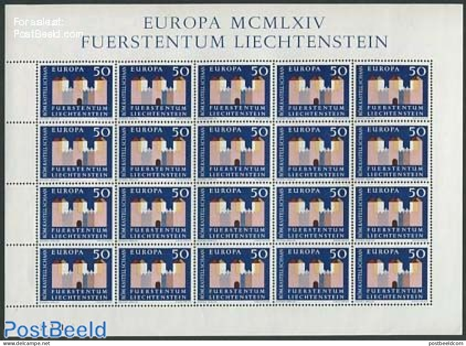 Liechtenstein 1964 Europa M/s, Mint NH, History - Europa (cept) - Ongebruikt