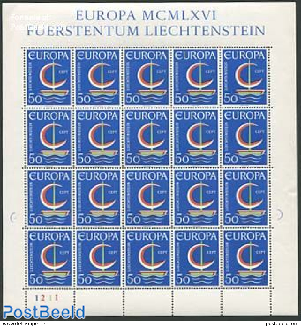 Liechtenstein 1966 Europa M/s, Mint NH, History - Europa (cept) - Ungebraucht