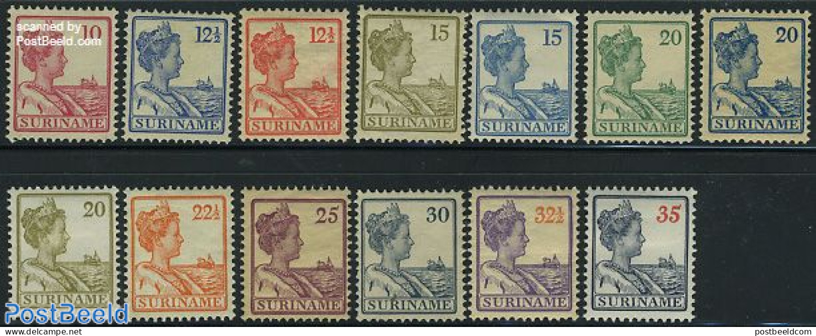 Suriname, Colony 1915 Definitives 13v, Mint NH, Transport - Ships And Boats - Barche