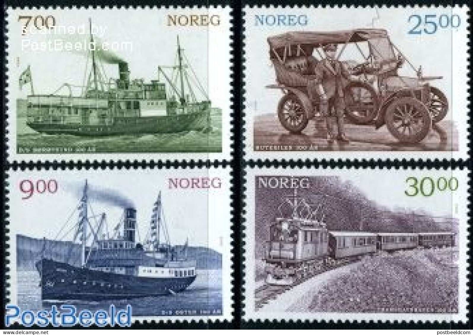 Norway 2008 Communication, Transport 4v, Mint NH, Transport - Automobiles - Railways - Ships And Boats - Ongebruikt