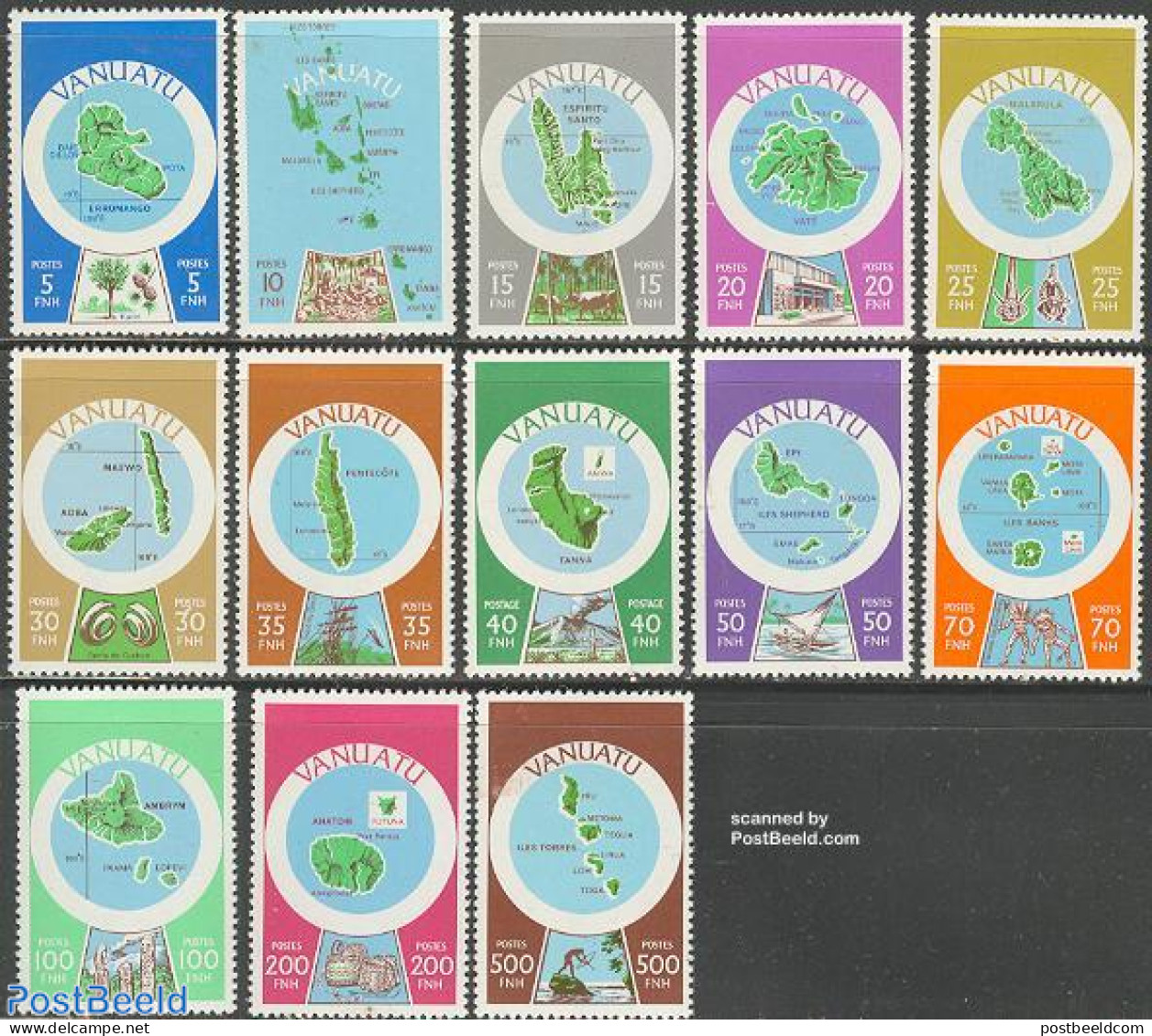 Vanuatu 1980 Definitives 13v, French, Mint NH, Transport - Various - Ships And Boats - Maps - Boten