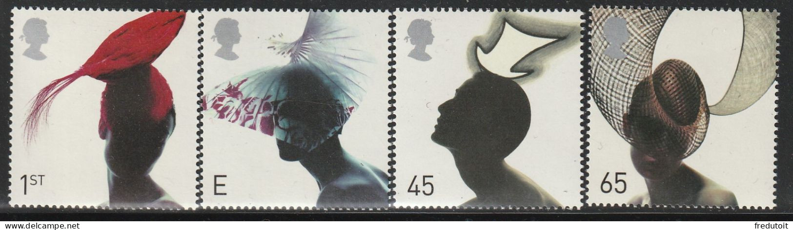 GRANDE BRETAGNE - N°2258/61 ** (2001) Mode : Chapeaux - Unused Stamps