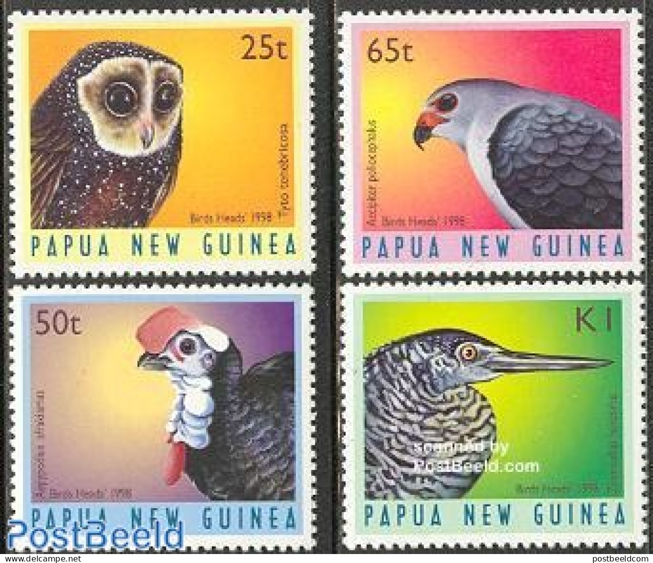 Papua New Guinea 1998 Birds 4v, Mint NH, Nature - Birds - Owls - Poultry - Papua New Guinea