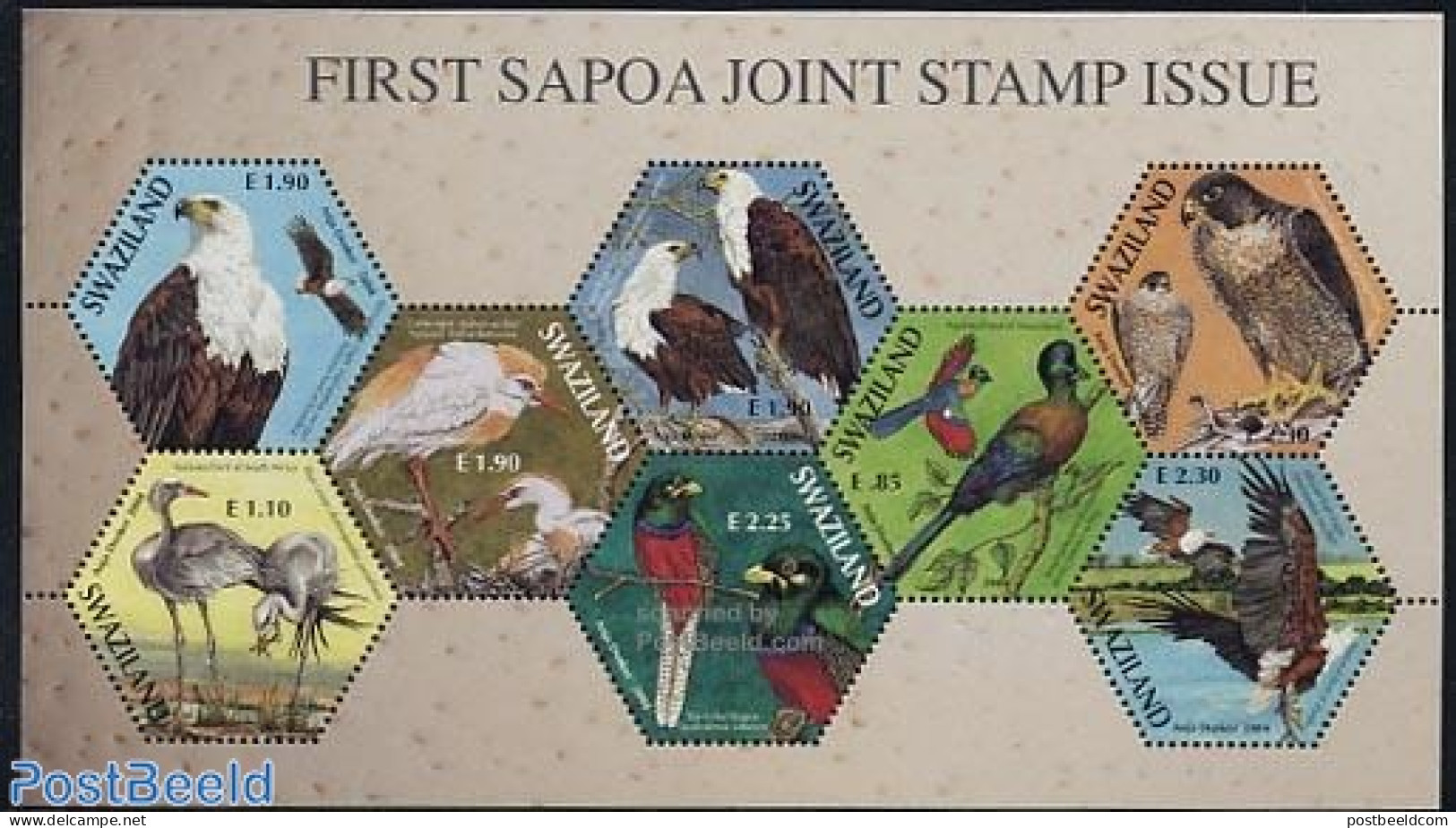 Eswatini/Swaziland 2004 SAPOA, Birds S/s, Mint NH, Nature - Birds - Birds Of Prey - Swaziland (1968-...)