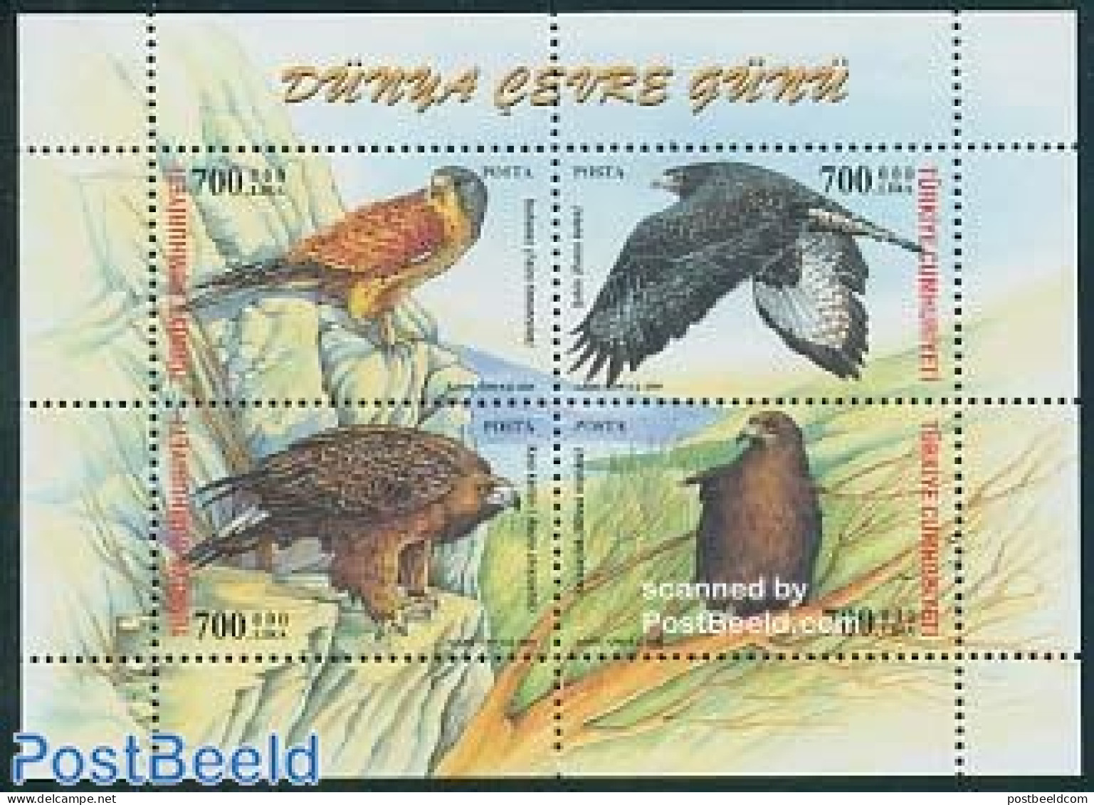 Türkiye 2004 Environment, Birds S/s, Mint NH, Nature - Birds - Birds Of Prey - Other & Unclassified