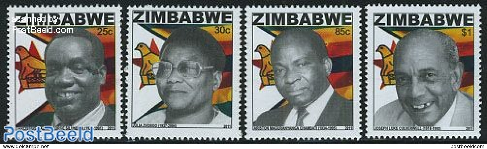 Zimbabwe 2011 Famous Persons 4v, Mint NH, History - Politicians - Zimbabwe (1980-...)